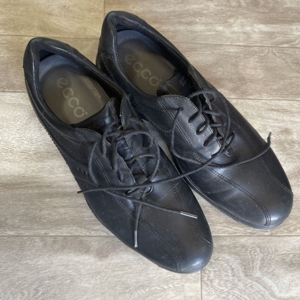 Ecco‎ Hydromax Golf Shoes Size EU 42 Black Men Spikes US 8.5